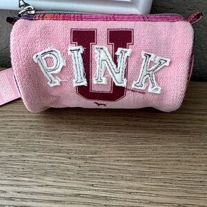 Victoria's Secret Pink Cosmetic Bag - Pink and Burgundy
